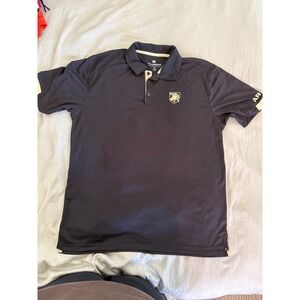 Colosseum Army Polo Shirt XL Black Gold Logo Performance Golf‎ Shirt Mens